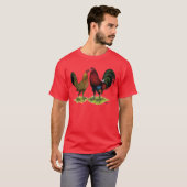 Gamefowl Paare T-Shirt (Vorne ganz)