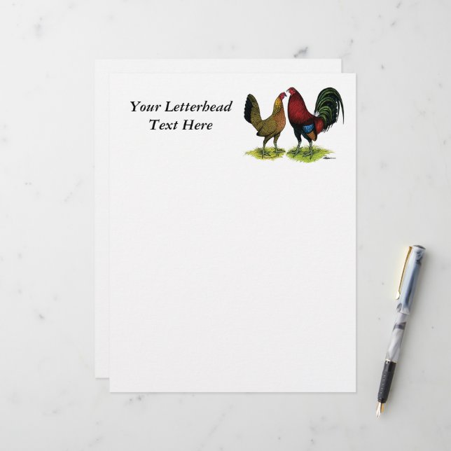 Gamefowl Pair (Vorderseite/Rückseite Beispiel)
