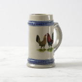 Gamefowl Pair Bierglas (VorderseiteRechts)