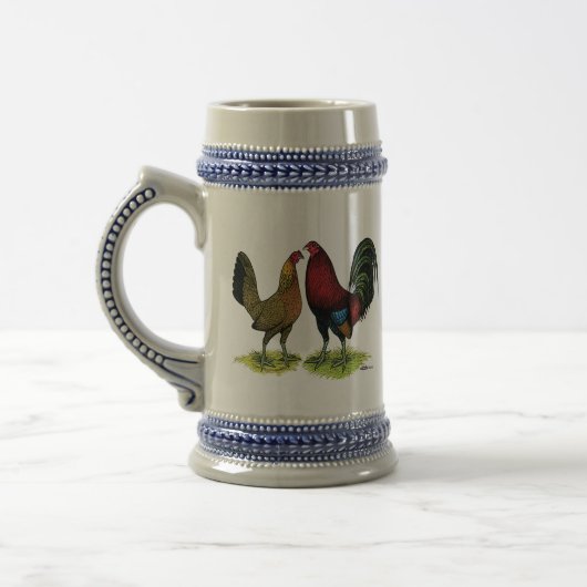 Gamefowl Pair Bierglas (Links)