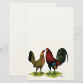 Gamefowl Pair Briefpapier (Vorne/Hinten)