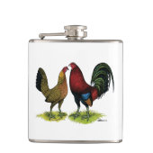 Gamefowl Pair Flachmann (Vorderseite)