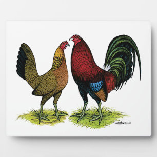 Gamefowl Pair Fotoplatte