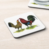 Gamefowl Pair Getränkeuntersetzer (Linke Seite)