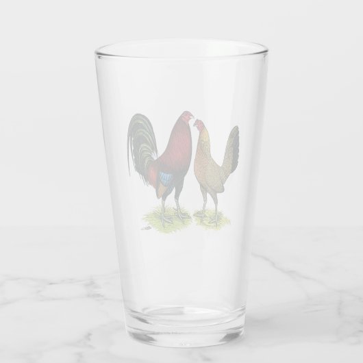 Gamefowl Pair Glas (Rückseite)