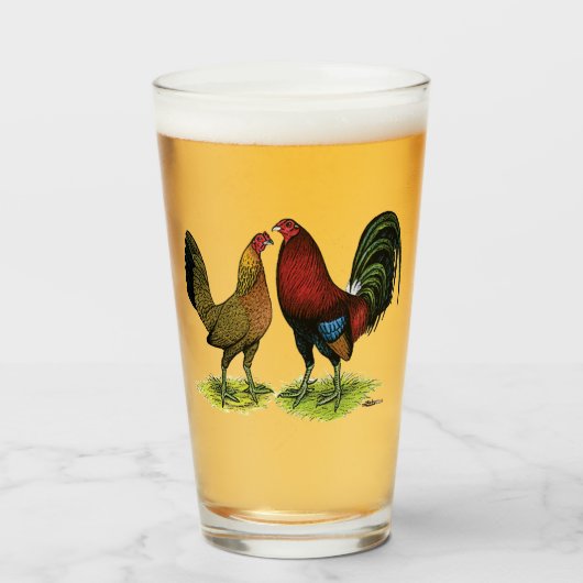 Gamefowl Pair Glas (Vorne (Gefüllt))