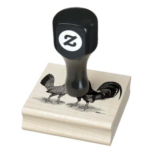 Gamefowl Pair Gummistempel (Stempel)
