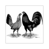 Gamefowl Pair Gummistempel (Prägung)