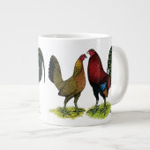 Gamefowl Pair Jumbo-Tasse (Vorderseite Rechts)