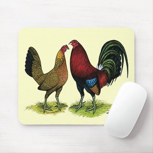 Gamefowl Pair Mousepad (Mit Mouse)