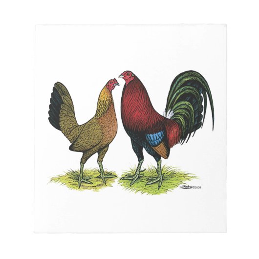 Gamefowl Pair Notizblock (Vorderseite)