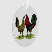 Gamefowl Pair Ornament (Vorderseite)