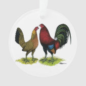 Gamefowl Pair Ornament (Vorderseite)