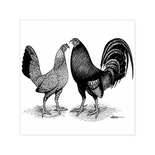 Gamefowl Pair Permastempel (Design)