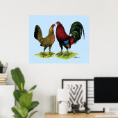 Gamefowl Pair Poster (Heimbüro)