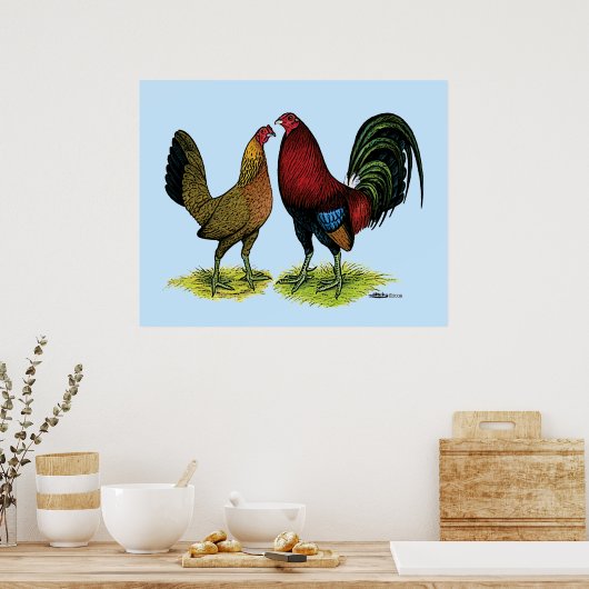 Gamefowl Pair Poster (Küche)