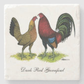 Gamefowl Pair Steinuntersetzer (Vorderseite)