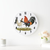 Gamefowl Wheatens Große Wanduhr (Zuhause)