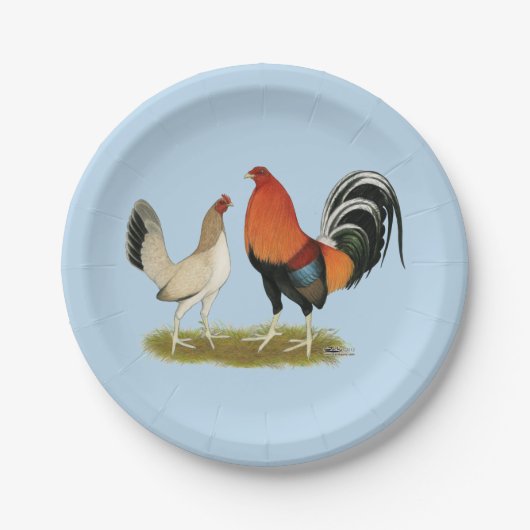 Gamefowl Wheatens Pappteller (Vorderseite)