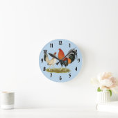 Gamefowl Wheatens Runde Wanduhr (Zuhause)