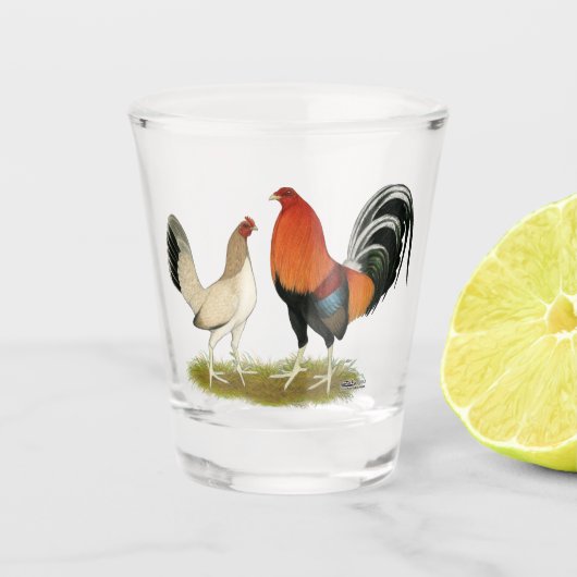 Gamefowl Wheatens Schnapsglas (Vorderseite)