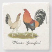 Gamefowl Wheatens Steinuntersetzer (Vorderseite)