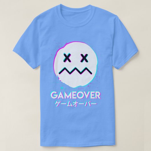 Gameover Acid Smile Techno Music Japan Design T-Shirt (Design vorne)