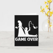 Gameover Bride Groom Wedding Bachelor Bachelorette Karte (Gelbe Blume)