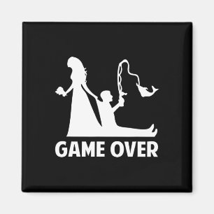 Gameover Bride Groom Wedding Bachelor Bachelorette Magnet