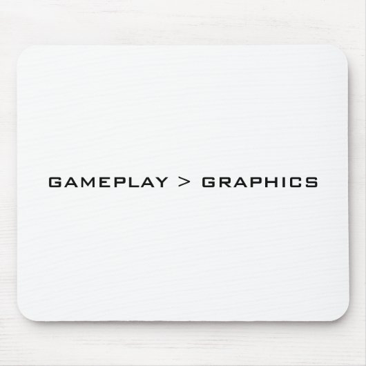 Gameplay > Grafiken. Schwarzes Weiß Mousepad (Vorne)