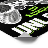 Gamer 100. Schultag 100 Tage ungezwungen Poster (Ecke)