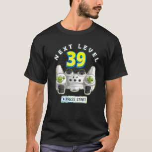 Gamer 39. Geburtstag nächster Level 39 Game Contro T-Shirt