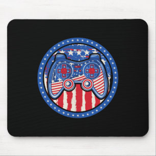 Gamer 4. Juli Jungen Amerikanische Flagge Videospi Mousepad