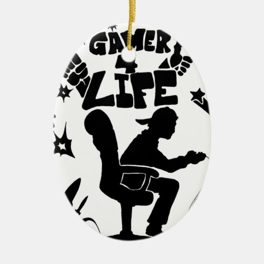 Gamer 4 Life Keramikornament (Vorne)
