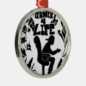 Gamer 4 Life Ornament Aus Metall (Rechts)