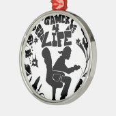 Gamer 4 Life Ornament Aus Metall (Links)