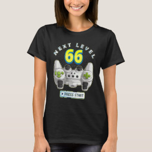 Gamer 66. Geburtstag Nächster Level 66 Game Contro T-Shirt