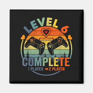 Gamer 6. Hochzeitsjubiläumslevel Magnet