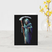 Gamer 8 Bit Pixel Art Video Game Grim Sensenmann v Karte (Gelbe Blume)