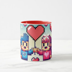 Gamer 8 Bit Valentinstag Tasse