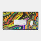 Gamer Abstrakt Playful Retro Wave Moderne Schreibtischunterlage (Tastatur & Maus)