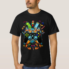 Gamer Aesthetic Graphic Gaming Video Games Gamepad T-Shirt