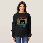 Gamer Agent Vintage 60s 70s Gaming Sweatshirt (Vorne ganz)
