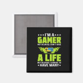 Gamer Am A Gamer Magnet (Vorderseite/Rückseite)