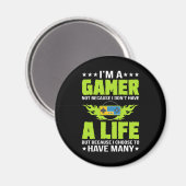 Gamer Am A Gamer Magnet (Vorderseite/Rückseite)