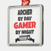 Gamer Archer Silbernes Ornament (Links)