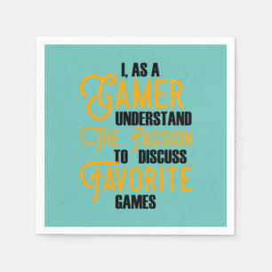 Gamer Art a Gamer versteht die Leidenschaft Serviette