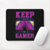Gamer Art Behielt Calm I Bin Gamer Mousepad (Mit Mouse)