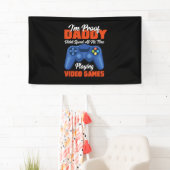 Gamer Art Daddy Time Playing Video Games Banner (Insitu)