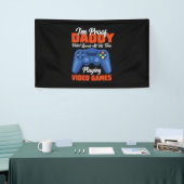 Gamer Art Daddy Time Playing Video Games Banner (Messeveranstaltung)
